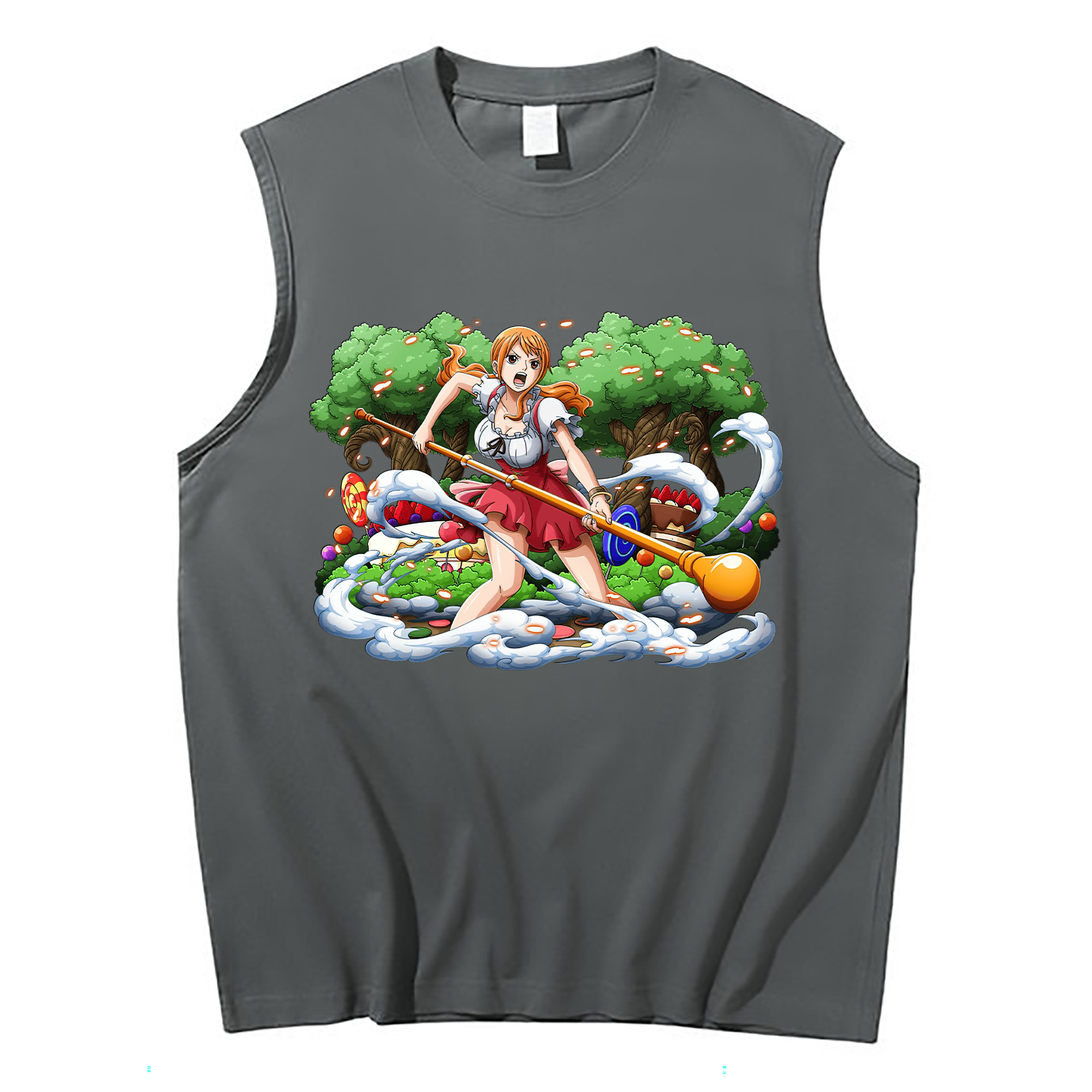 ワンピース ナミ ONE PIECE Nami コットン100％タンクトップ（フロントプリント）